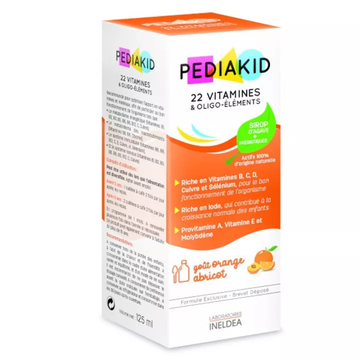 Pediakid Sirop 125ml - 22 Vitamines pour Croissance & Vitalité