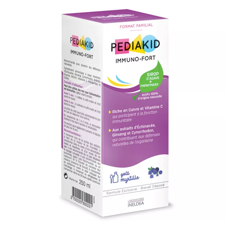 Bosbessensaus PEDIAKID IMMUNO FORT 250ML