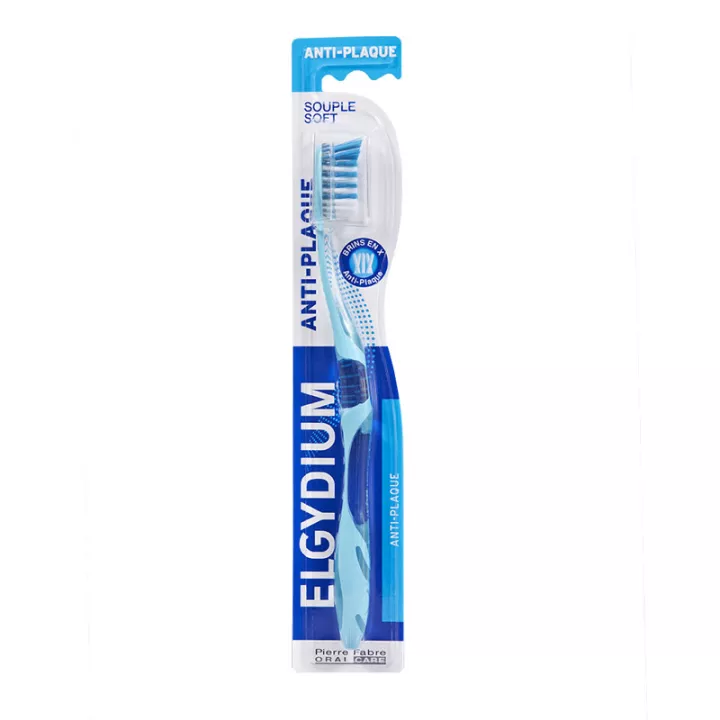 ELGYDIUM Brosse à Dents ANTI-PLAQUE SOUPLE