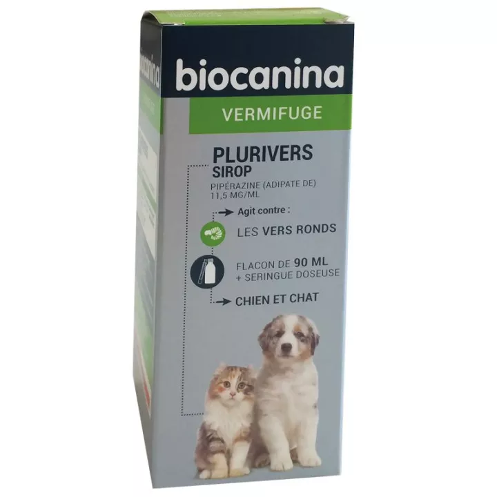 PLURIVERS Vermifuge sirop Chiots-Chatons BIOCANINA 90ML*