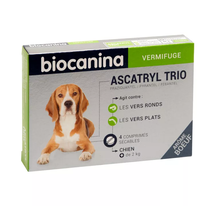 Biocanina ASCATRYL wormafdrijvend TRIO DOG TABLETTEN