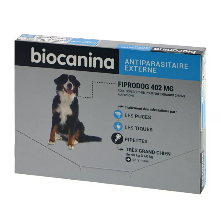 FIPRODOG 402 mg CÃO GRANDE PIPETTES Biocanina 4