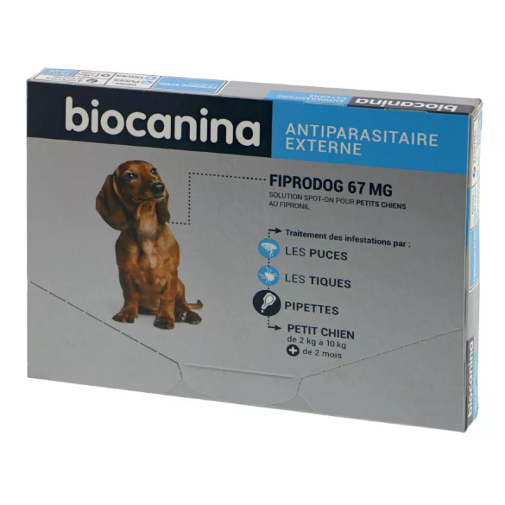 FIPRODOG 67 mg CÃO Biocanina 3 pipetas
