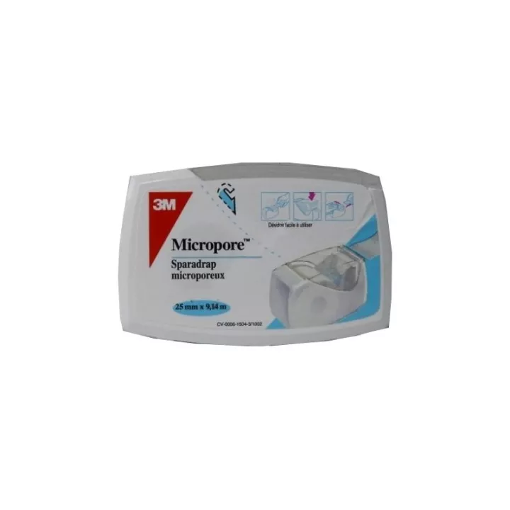 Micropore Microporous Plaster 25mmx5m Dispenser