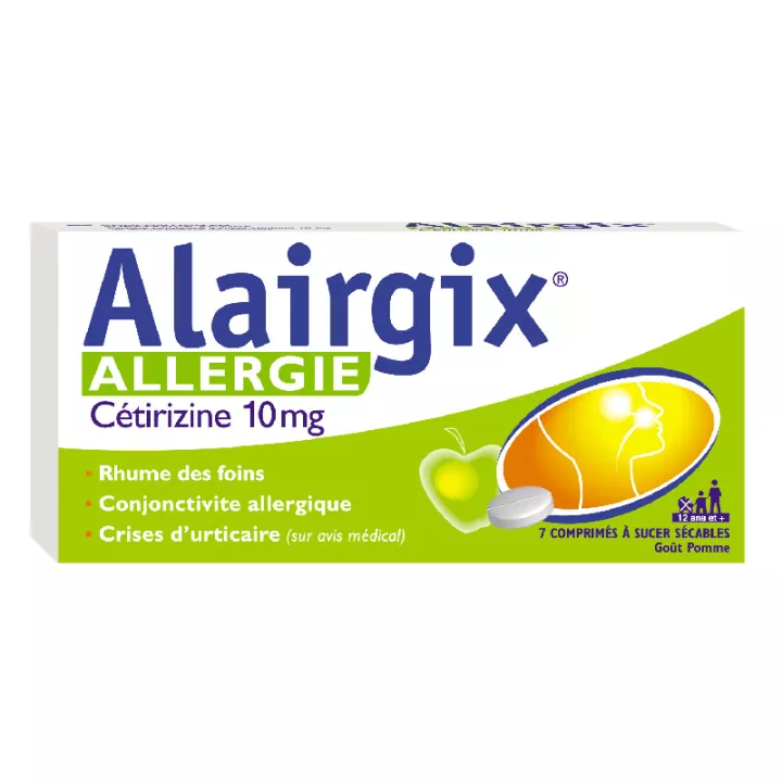 ALAIRGIX Allergie Cetitrizine 10MG 7 comprimés