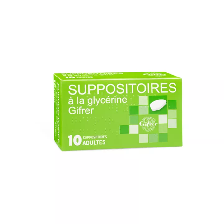 GLYCERINE SUPPOSITOIRE ADULTE GIFRER BOITE DE 10 