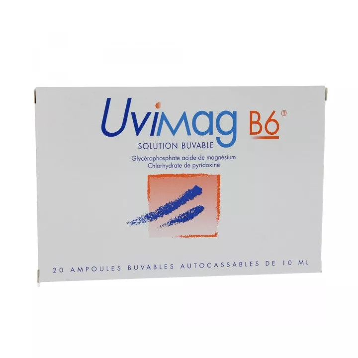 Uvimag B6 Solução oral 20 ampolas de 10 ml