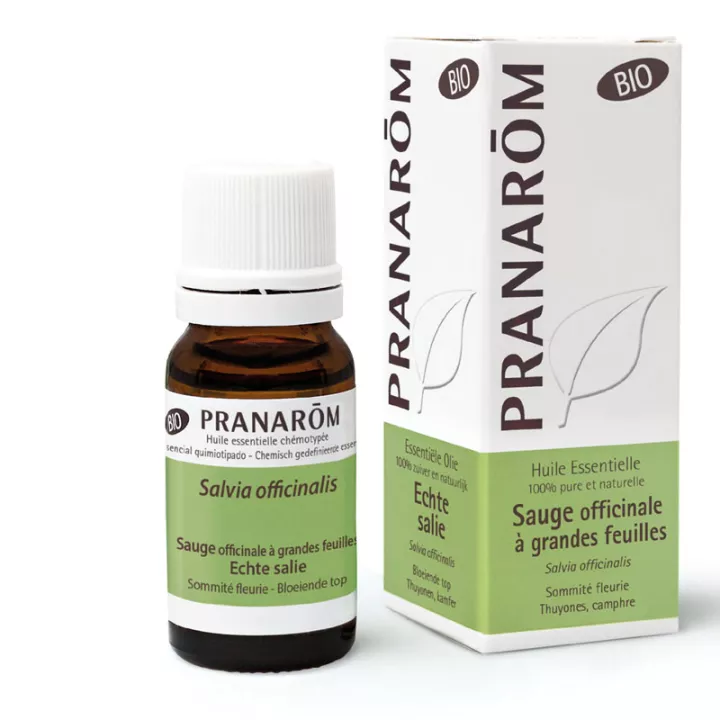 Salvia officinalis essential oil BIO large sheet PRANAROM 5 ml