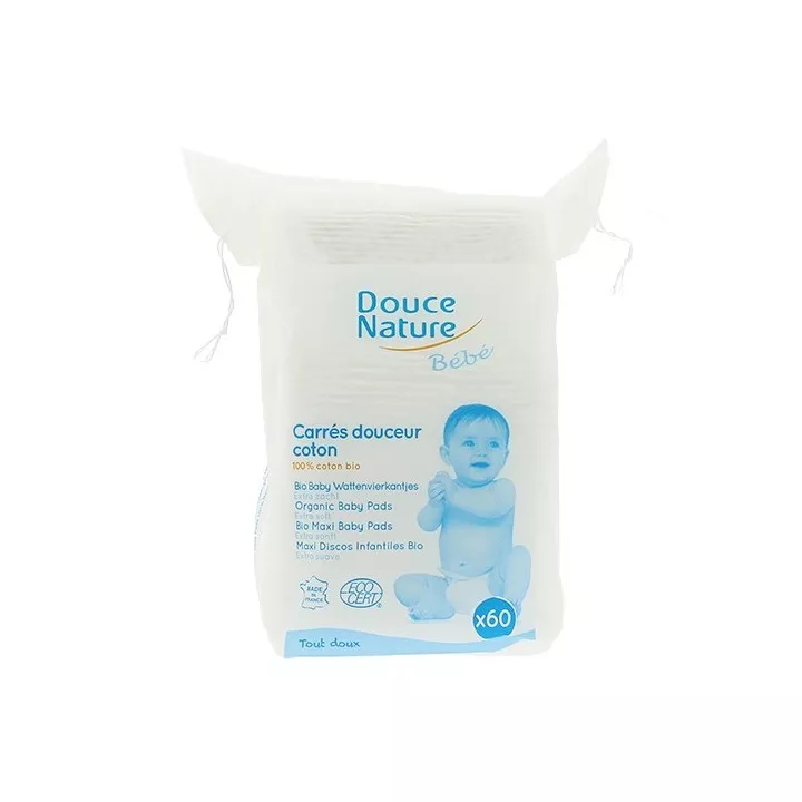 Douce Nature Baby Bio-Maxi 60 Squares Douceur Cotton