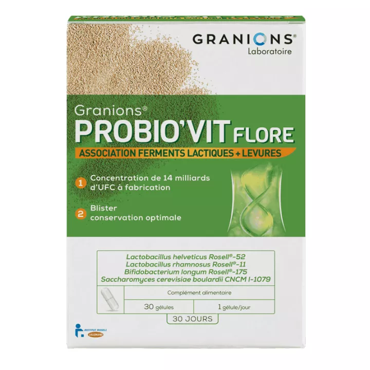 Granions PROBIO'VIT Flora 30 Cápsulas