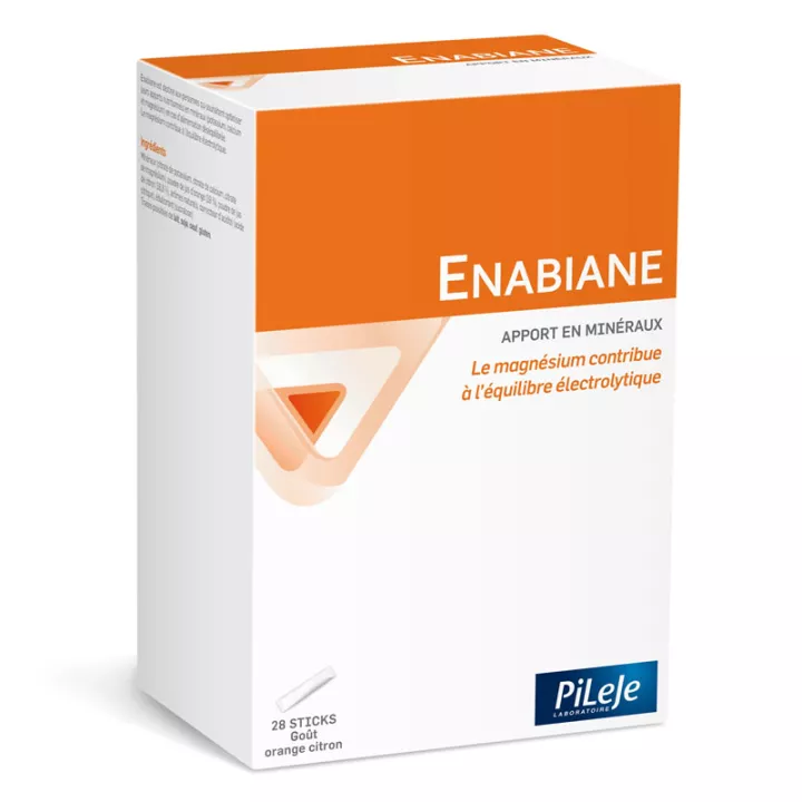 PILEJE ENABIANE MINÉRAUX POTASSIUM CALCIUM MAGNÉSIUM 28 STICKS