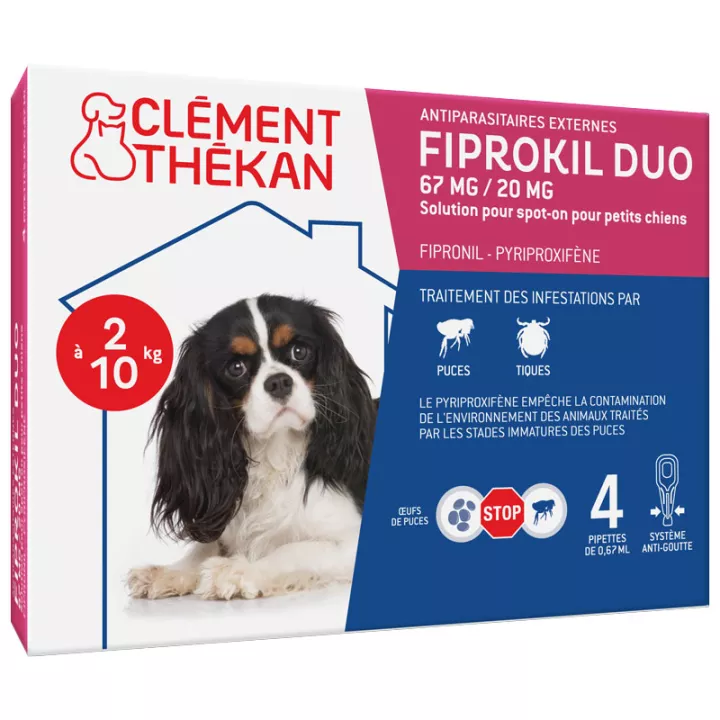 Fiprokil Duo Dogs 4 antiparasitic pipettes Clément-Thekan