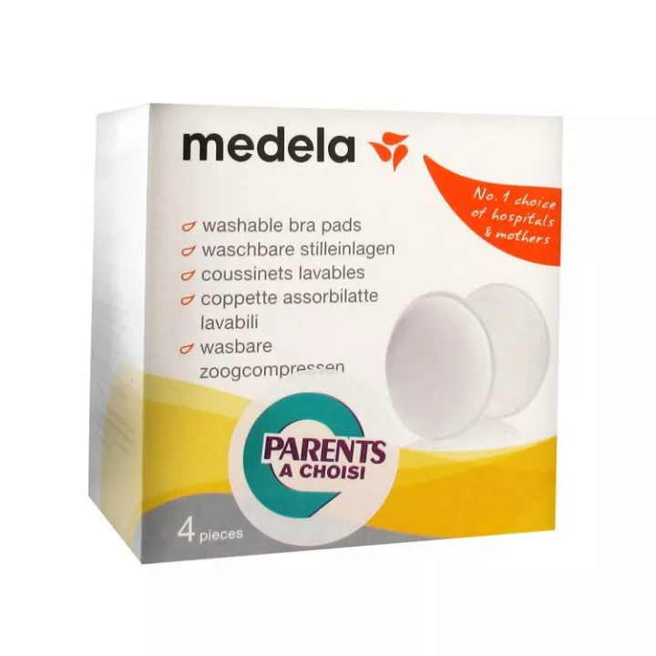 Medela 4 Coussinets Lavables Anti Microbiens Allaitement