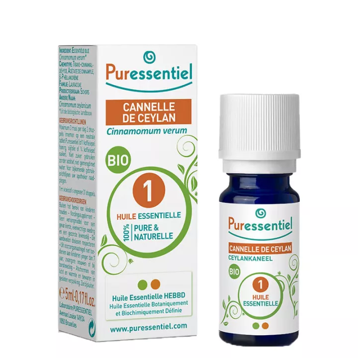 PURESSENTIEL Organic Essential Oil Cinnamon Ceylon 5ml