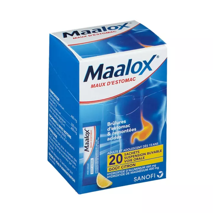 MAALOX MAUX D'ESTOMAC anti-acide 20 sachets