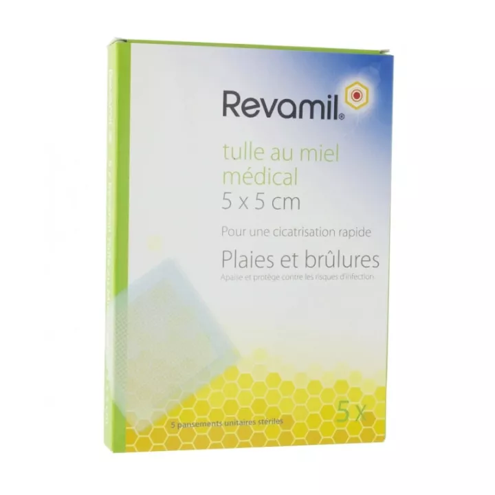 REVAMIL WOUND DRESSING compresse au Miel 5X5CM/10U