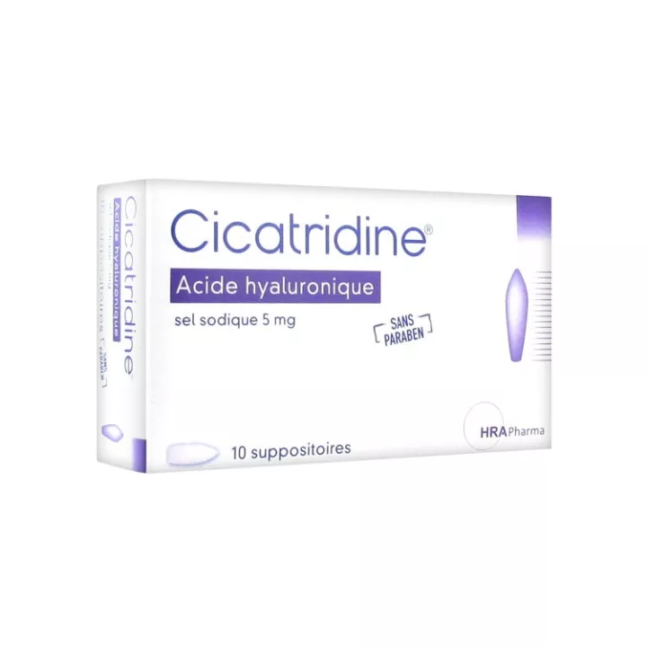 Cicatridine ácido hialurônico 10 Supositórios