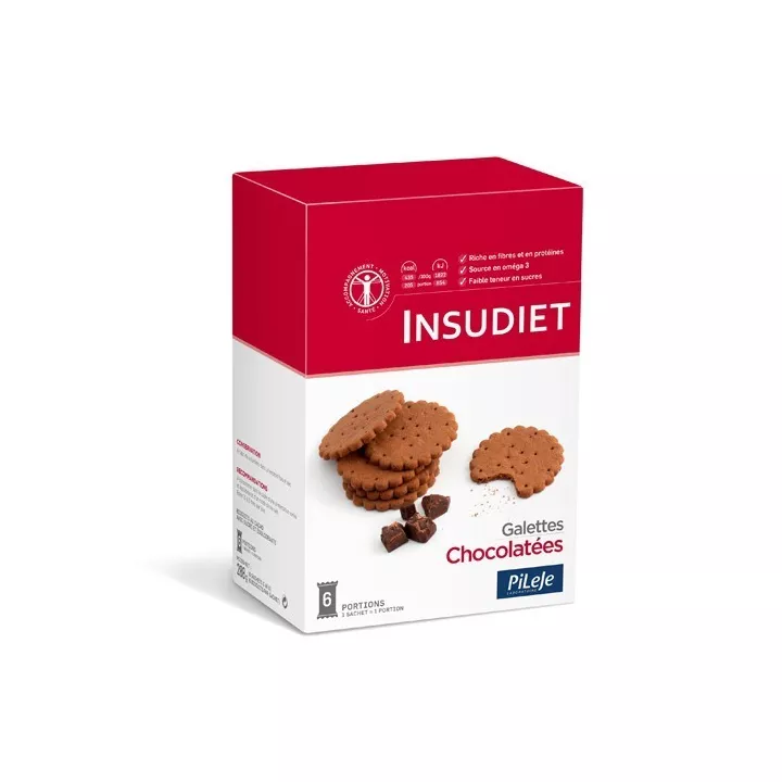 INSUDIET GALETTES CHOCOLATÉES 6X48G