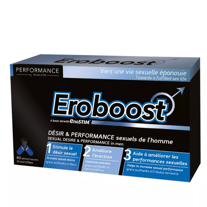 BIOCYTE EROBOOST Désir et performance Homme 60 Gélules