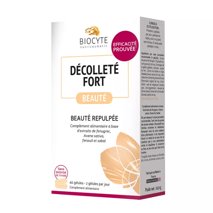 BIOCYTE Décolleté fort Beauté repulpée 60 Gélules