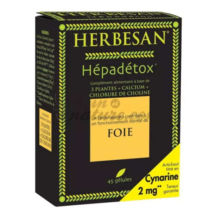 HERBESAN HEPADETOX cure détox foie 45 gélules