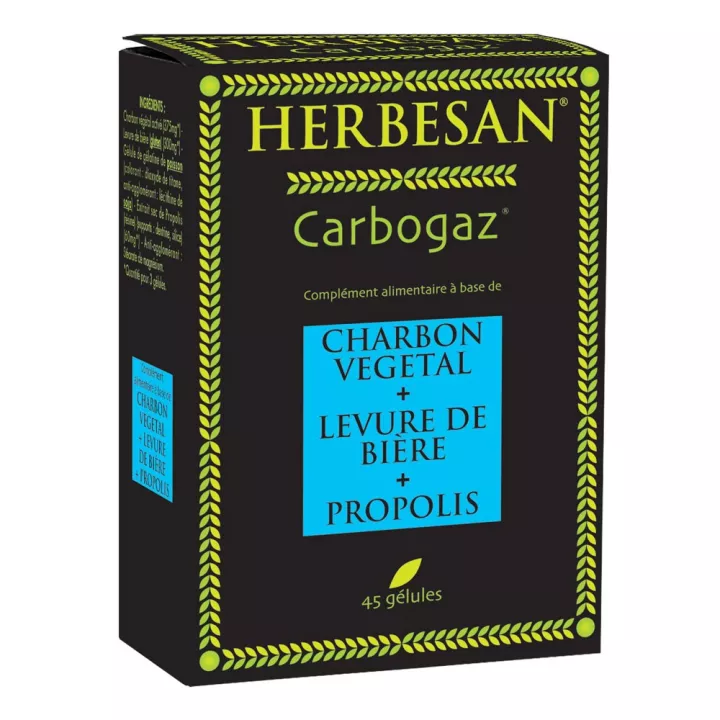 Herbesan CARBOGAZ opgeblazen gevoel 45 capsules