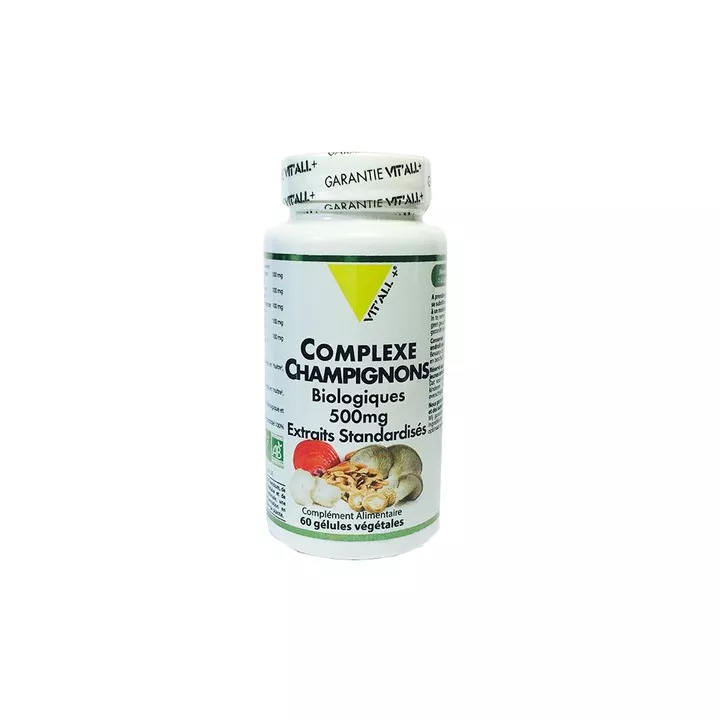 VITALL+ COMPLEXE CHAMPIGNONS BIO EXT STAND 500MG 60 GÉLULES