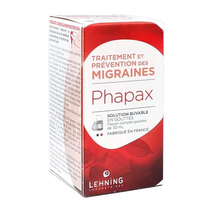 PHAPAX Lehning solução oral homeopática para enxaquecas
