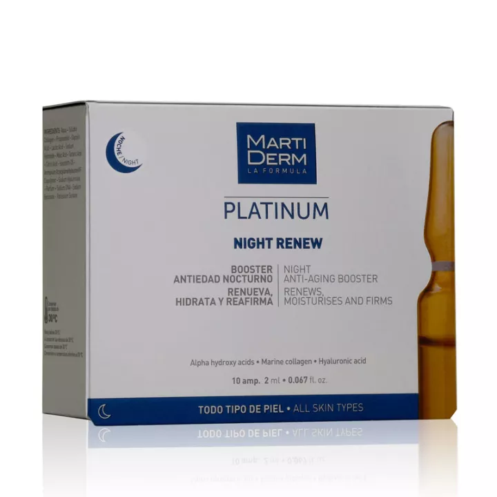 Martiderm Platinium Night renew soft peeling effect ampoules