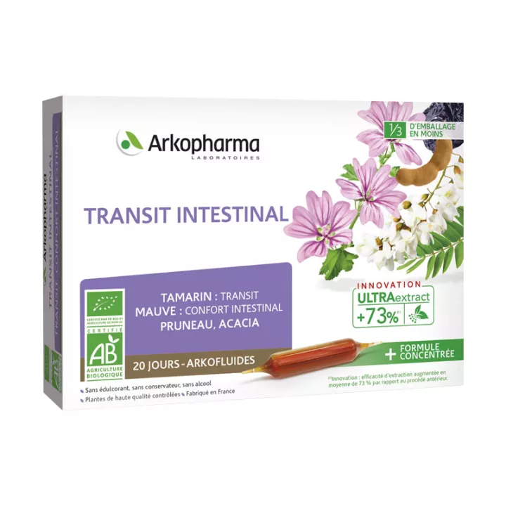 Orgânico Arkofluids Intestinal Transit 20 frascos