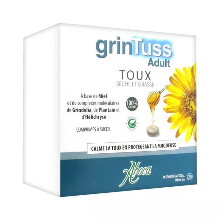 GRINTUSS ADULTO POLIRESIN DM Tosse 20 comprimidos de chupar