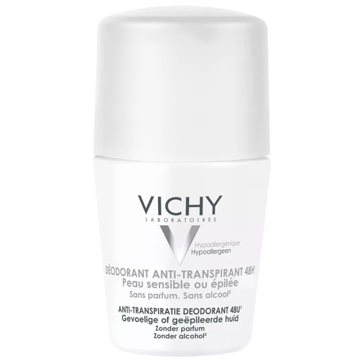 Vichy Desodorizante Antitranspirante Roll on Pele Sensível 50ml