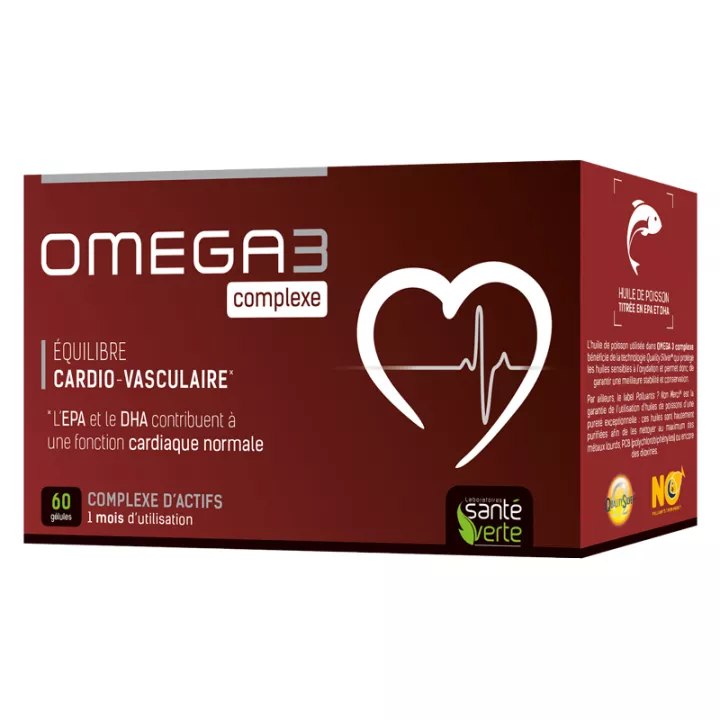 Salud Omega3 cadiovasculaire verde Complex 60 cápsulas