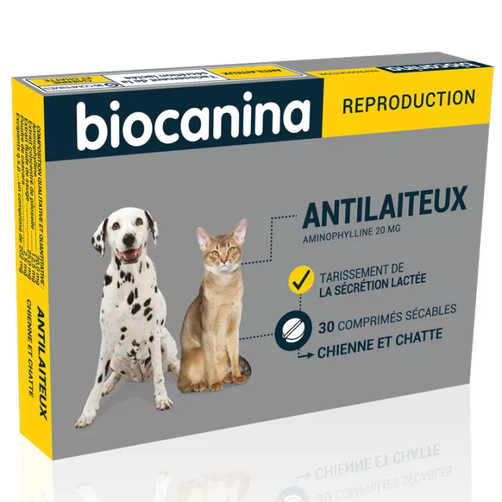 Biocanina Antilactis Voor vrouwelijke hond en kat 30 tabletten