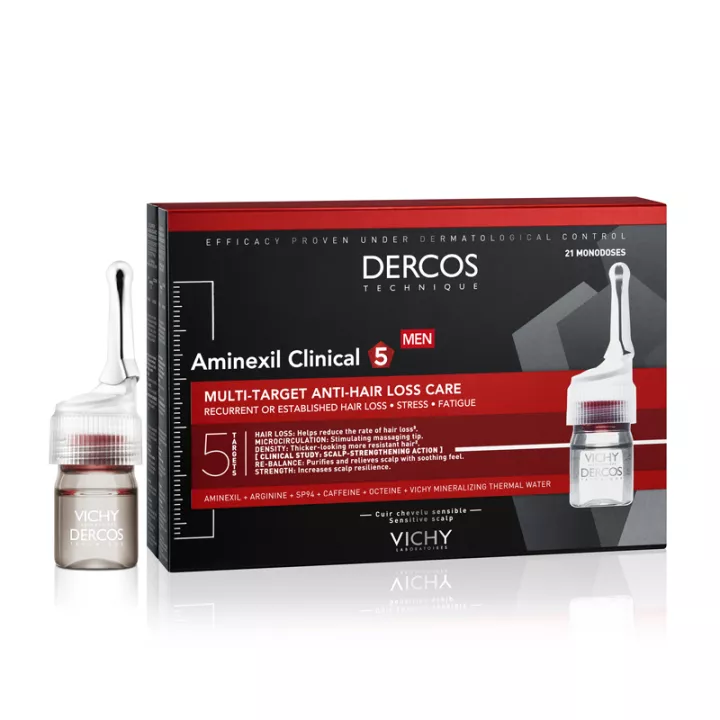 DERCOS anti-Behandlung gegen Haarausfall Aminexil Mann klinisch 5 21x6ml