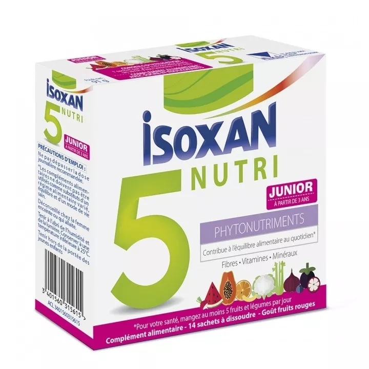 ISOXAN 5 NUTRI JUNIOR Vitamines naturelles Enfants 14 Sachets