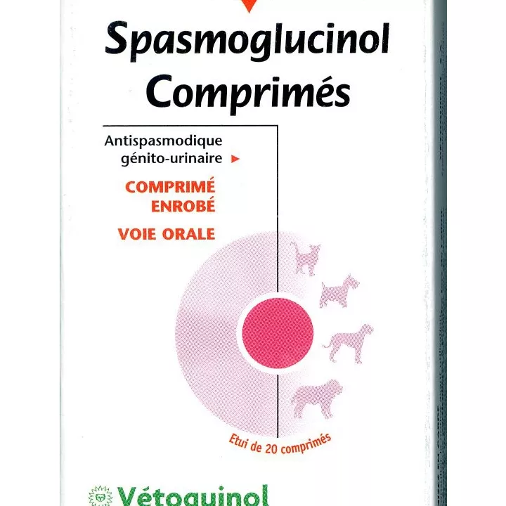 Dog Cat SPASMOGLUCINOL antiespasmódicos 20 comprimidos