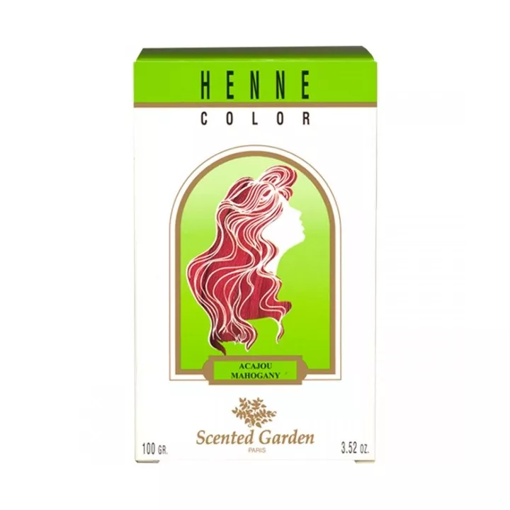 Scented Garden Poudre colorante Cheveux au Henné Acajou 100G