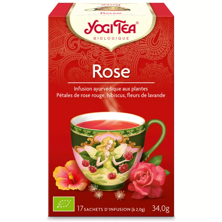 Yogi Chá Chá tao chá rosa Ayurveda Infusão 17 Saquetas