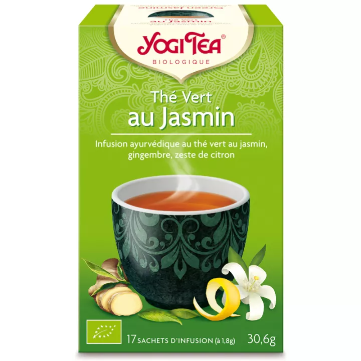 Chá Yogi Chá Verde Jasmine Infusão Ayurvédica 17 Saquetas