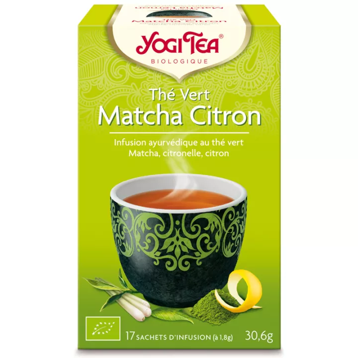 Yogi Tea Thé vert matcha citron Infusion Ayurvédique 17 infusettes
