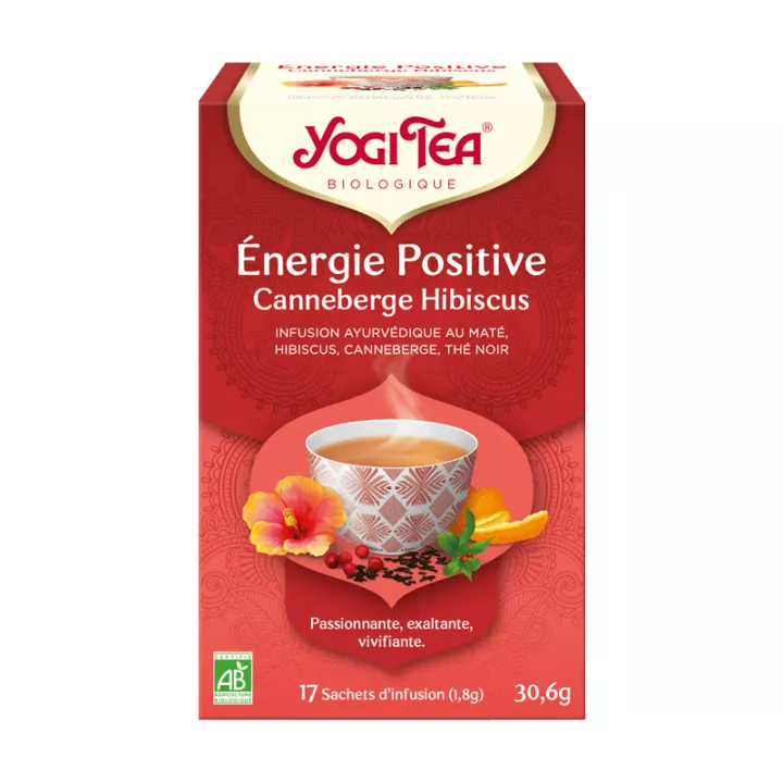 Yogi Tea Organic Positive Energy Cranberry Hibiscus Tea 17 Sachets