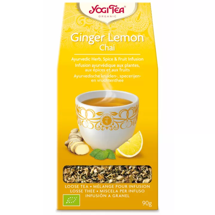 Chá de ervas Yogi chá de gengibre limão 90g