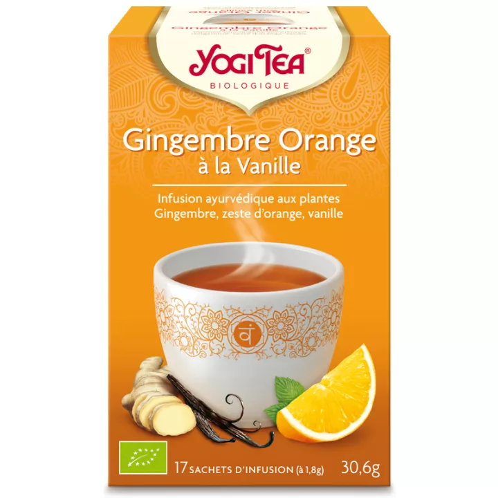 Yogi Tea Herbal Tea Infusión de jengibre Ayurvedic naranja 17 bolsitas de té