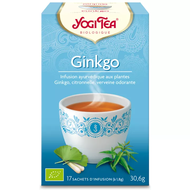 Yogi Tea Herbal Tea Ginkgo Ayurveda Infusão 17 saquetas