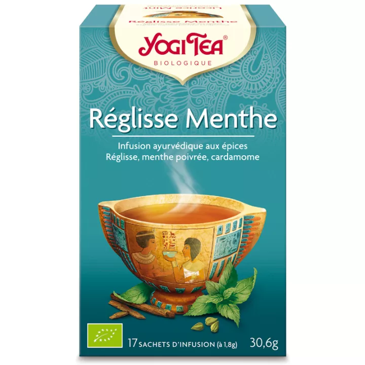 Yogi thee kruidenthee Zoethout MenThé Ayurvedische infusie 17 zakjes