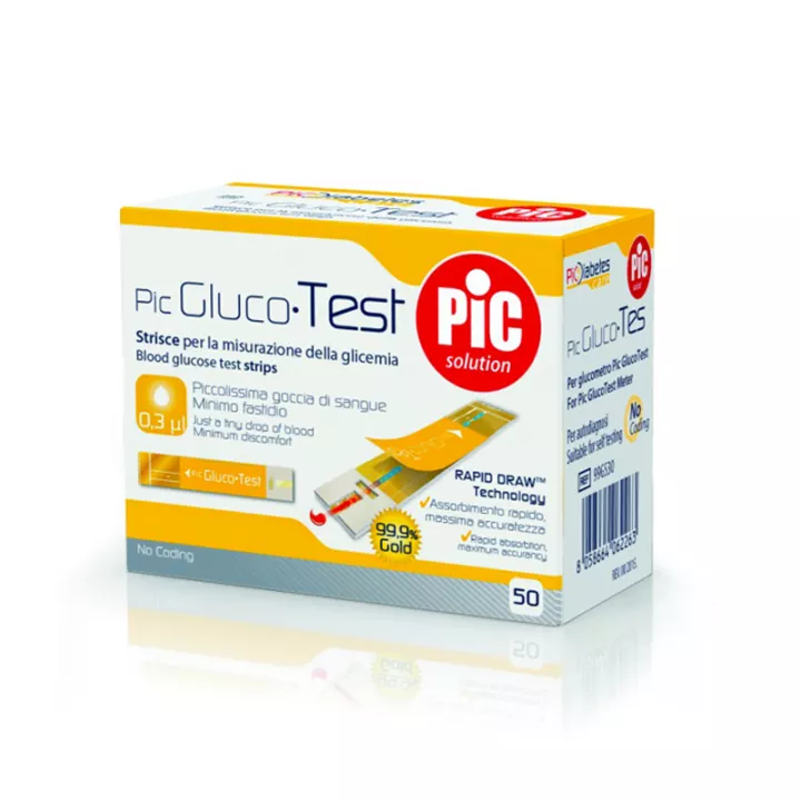 Test-PIC GLUCOTEST Striscia reattiva B / 50