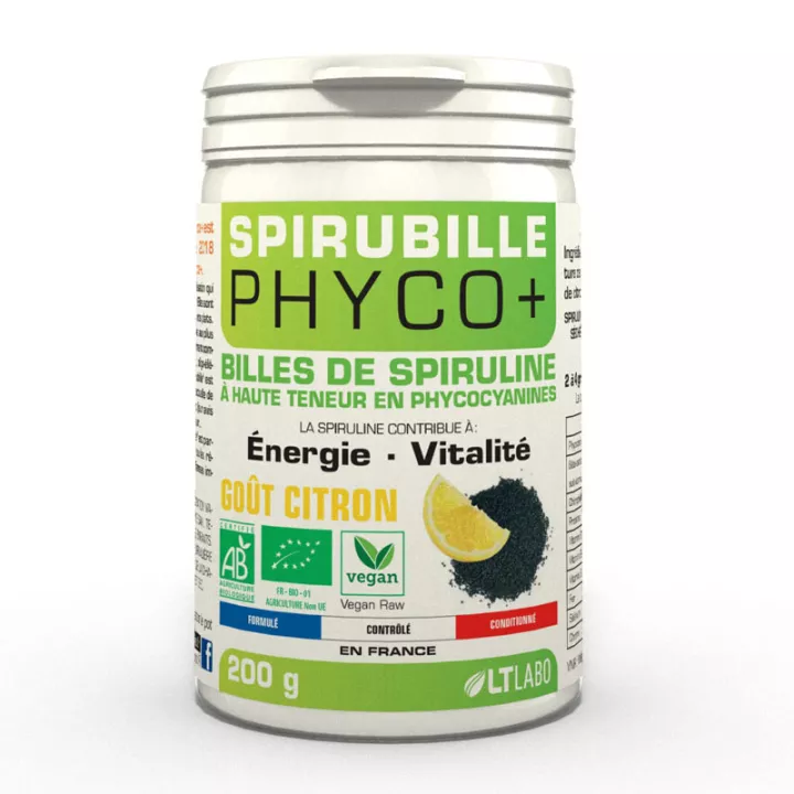 SPIRUBILLE Bio billes de Spiruline Vegan 200g