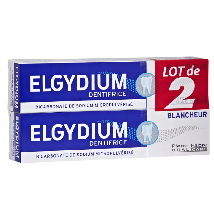 Elgydium dentifricio sbiancante ANTI LAVORO LOTTO DI 2 X 75 ML