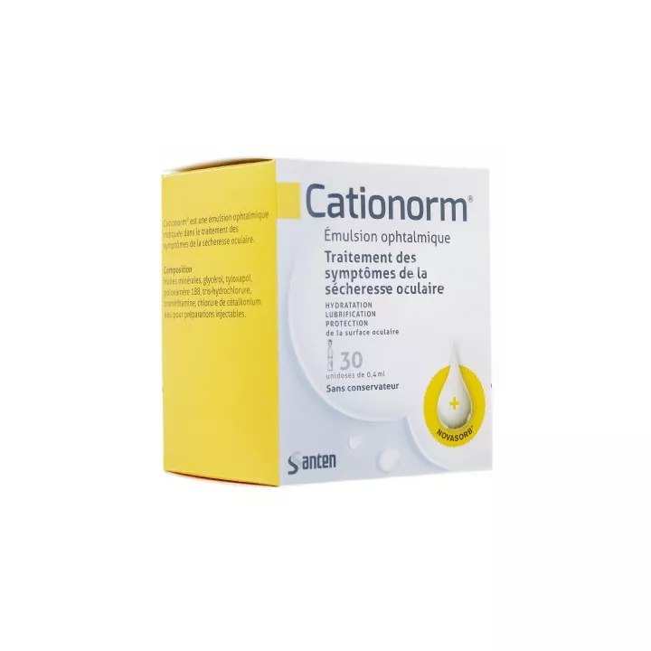 Cationorm ophthalmic emulsion 30 single doses
